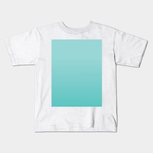 Light Aqua Blue Ombre Fade Sunset Gradient Kids T-Shirt